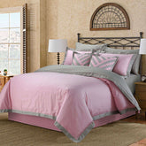 Luxury Embellish Duvet Set - Grey And Pink (082)