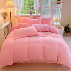 Reversible Duvet Set Velvet - Baby Pink & Grey (279)
