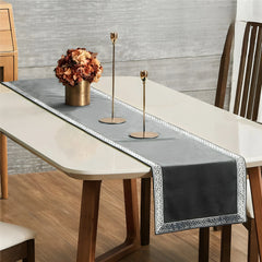 7 Pieces Velvet Table Runner Grey