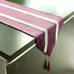 7 Pieces Velvet Table Runner Purple