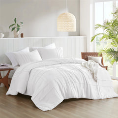 Luxury Double Pleat Duvet Cover Set 6 Pcs (077)