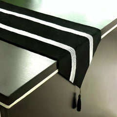 7 Pieces Velvet Table Runner Black