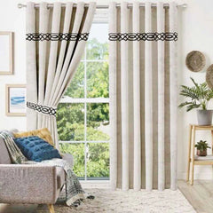 Luxury Velvet Curtain - (2 Panels with 2 belts) (0076)