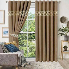 Luxury Velvet Curtain - (2 Panels with 2 belts) (0067)