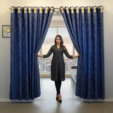 2 PCS PREMIUM QUALITY TEXTURE VELVET CURTAINS
