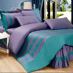 Plum & Teal Stripe Duvet Set (214)