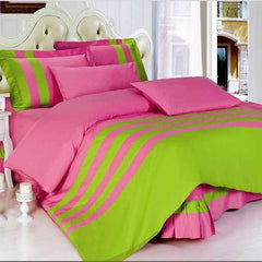 Pink & Green Stripe Duvet Set (211)