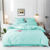 Cross Pleated Duvet Set - Ferozi (031)