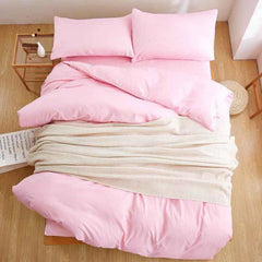 Plain Dyed Duvet Set - Light Pink (154)