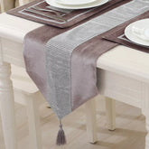 7 Pieces Silk Table Runner Pink