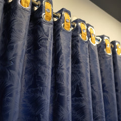 2 PCS PREMIUM QUALITY TEXTURE VELVET CURTAINS