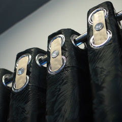 2 PCS PREMIUM QUALITY TEXTURE VELVET CURTAINS