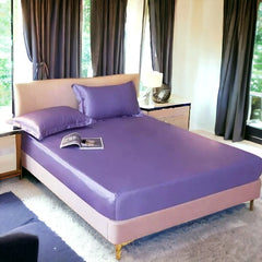 Rangooli Silk fitted sheet - Light Purple