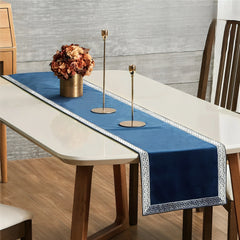 7 Pieces Velvet Table Runner Blue