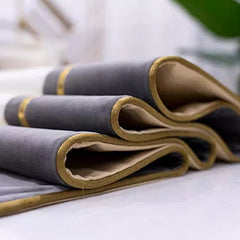 7 Pieces Velvet Table Runner Grey White