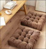 Brown Square Velvet Floor Cushion Design RG-19