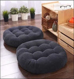 Black Round Floor Cushion Design RG-16