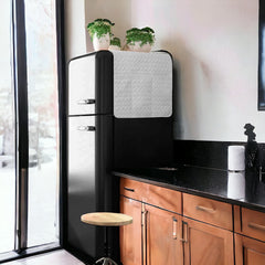 Quilted Punching Fridge Cover-silver