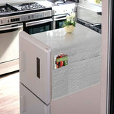 Quilted Punching Fridge Cover-silver