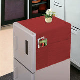 Quilted Punching Fridge Cover-Maroon