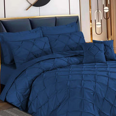 Pintuck Duvet Set - Blue (041)