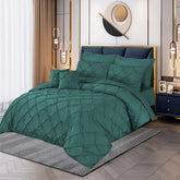 Pintuck Duvet Set - Teal (051)