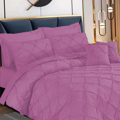 Pintuck Duvet Set - Pink (048)