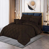 Pintuck Duvet Set - Chocolate (043)