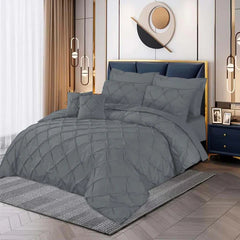 Pintuck Duvet Set - Grey (045)