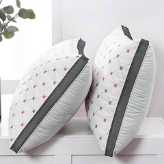 Pack of 2 luxury Decorative pillows - Red & Grey