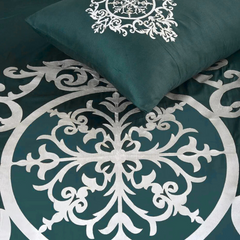 8 Pcs Luxury Embroidered Aplic Duvet Set - Zink (300)