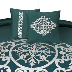 8 Pcs Luxury Embroidered Aplic Duvet Set - Zink (300)