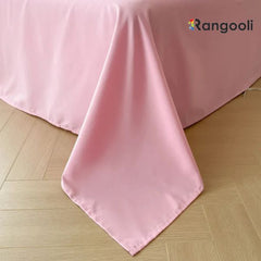 Reversible Duvet Cover Set King Size - Baby Pink & Light Pink (166)
