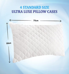 Luxury Quilted Pillow Covers ( Just Covers- Not Filled Pillows)