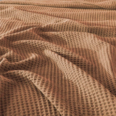 Cotton Waffle Blanket - Camel