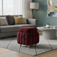 Wooden Quilted stool with Storage space