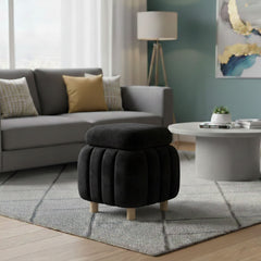 Wooden Quilted stool with Storage space