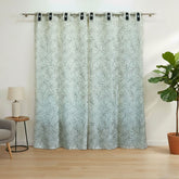 2 PCS PREMIUM QUALITY TEXTURE VELVET CURTAINS - Cream