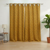2 PCS PREMIUM QUALITY TEXTURE VELVET CURTAINS -Musted