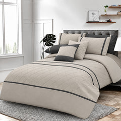 Pinch Pleated Duvet Set 8 Pieces