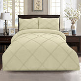 8 Pcs 3 Row Cross Pleated Duvet Set