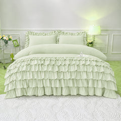 3 Pcs Ruffle Duvet Cover Set