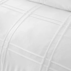 New Luxury Box Pleated Duvet Set- White (152)
