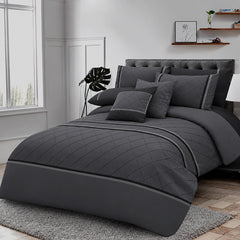 Pinch Pleated Duvet Set 8 Pieces