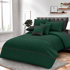 Pinch Pleated Duvet Set 8 Pieces