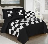 8 Pcs Chess Duvet Set - Black & White (275)