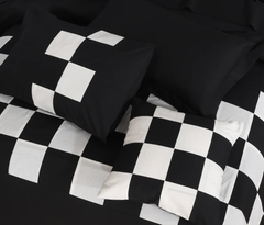 8 Pcs Chess Duvet Set - Black & White (275)
