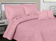 Sammy Cross Pleated Duvet Set - Pink (271)