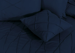 Sammy Cross Pleated Duvet Set - Navy Blue (269)