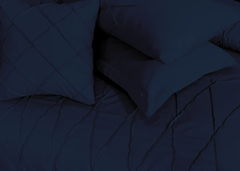 Sammy Cross Pleated Duvet Set - Navy Blue (269)